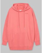 Sweat à capuche rose