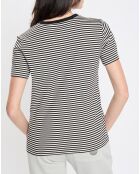 T-shirt in cotone a righe bianco/nero