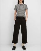 T-shirt in cotone a righe bianco/nero