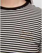 T-shirt in cotone a righe bianco/nero