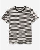 T-shirt in cotone a righe bianco/nero
