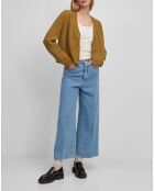 Gilet en Alpaga & Laine mélangés 3 Boutons kaki marron
