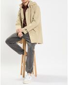 Imperméable Technique à Capuche Non Doublé beige
