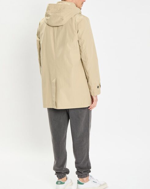 Imperméable Technique à Capuche Non Doublé beige