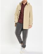 Imperméable Technique à Capuche Non Doublé beige