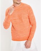Pull Coton Mouliné orange