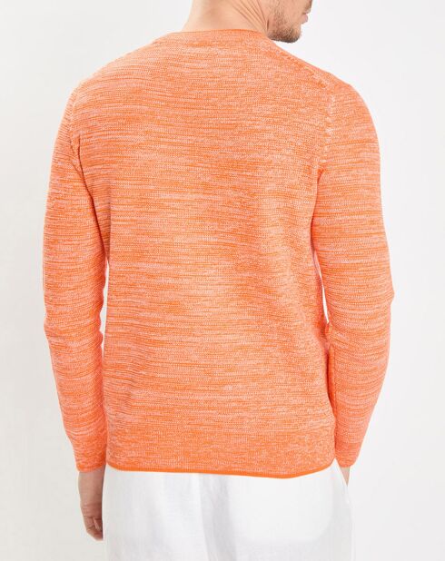 Pull Coton Mouliné orange