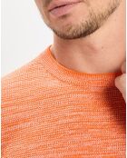 Pull Coton Mouliné orange