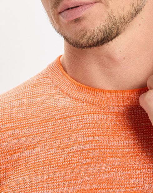 Pull Coton Mouliné orange