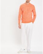 Pull Coton Mouliné orange