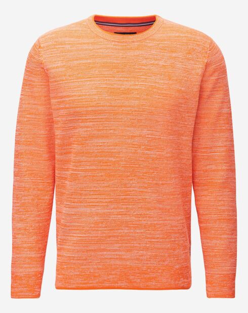 Pull Coton Mouliné orange