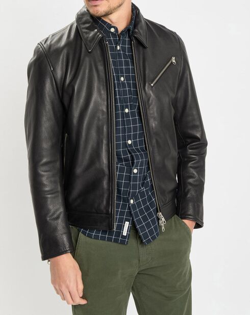 Perfecto en Cuir Grainé noir