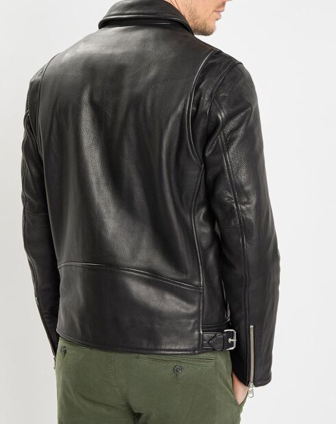 Perfecto en Cuir Grainé noir
