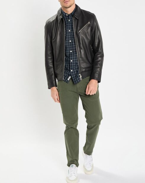 Perfecto en Cuir Grainé noir