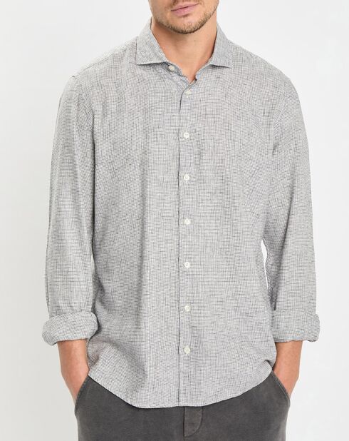 Chemise Mini Pied De Poule Sf grise