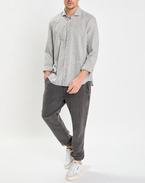 Chemise Mini Pied De Poule Sf grise