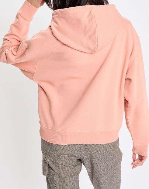 Sweat à capuche Coton Bio rose