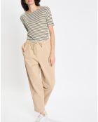 T-Shirt manches courtes Rayé Flame blanc/kaki