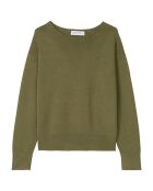 Pull en Coton & Lin Col Bateau kaki
