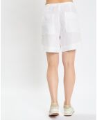 Short 100% Lin Elastique Kl blanc