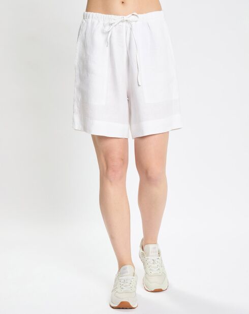 Short 100% Lin Elastique Kl blanc