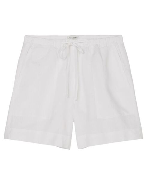 Short 100% Lin Elastique Kl blanc