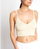 Cropped Kl ecru bh van linnenmix