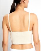 Cropped Kl ecru bh van linnenmix