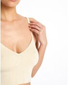 Cropped Kl ecru bh van linnenmix