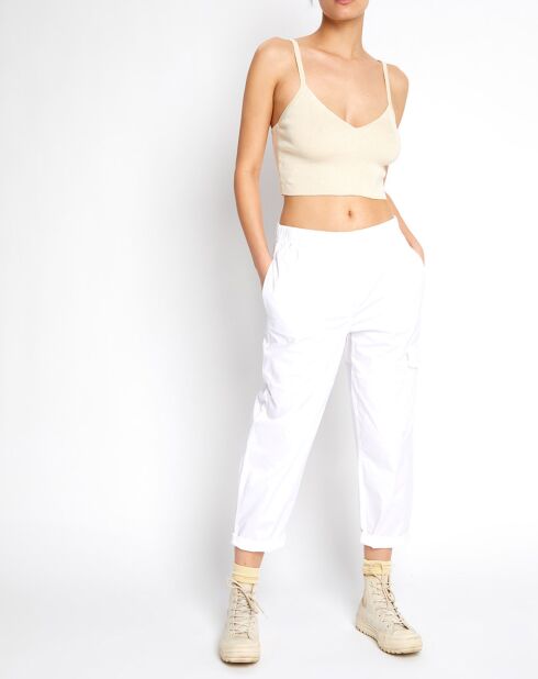 Cropped Kl ecru bh van linnenmix