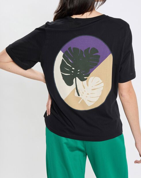 T-Shirt 100% Coton Bio imprimé nature noir
