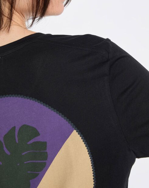 T-Shirt 100% Coton Bio imprimé nature noir