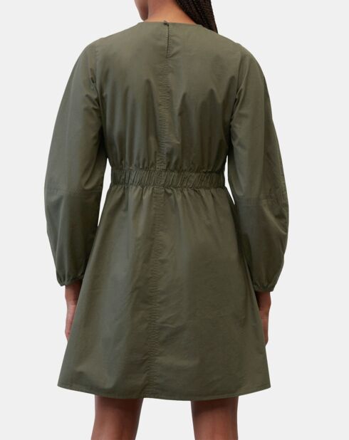 Robe manches ballons kaki