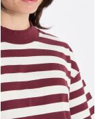 T-Shirt 100% Coton Bio rayé rouge/blanc