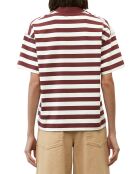 T-Shirt 100% Coton Bio rayé rouge/blanc