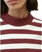 T-Shirt 100% Coton Bio rayé rouge/blanc