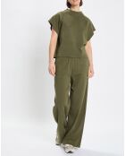 Jogging large taille élastique kaki