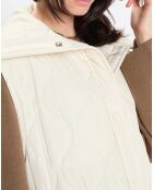 Doudoune longue sans manches padded beige