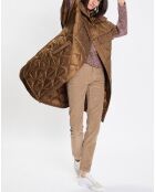 Veste cape matelassée padded marron