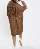 Veste cape matelassée padded marron