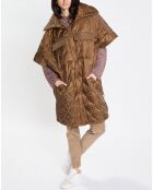 Veste cape matelassée padded marron