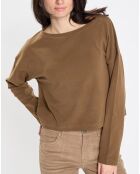 T-Shirt jersey stretch marron