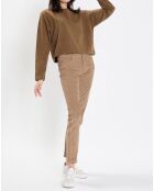 T-Shirt jersey stretch marron