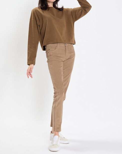 T-Shirt jersey stretch marron