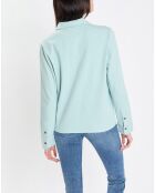 Chemise col polo bleu clair