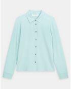 Chemise col polo bleu clair
