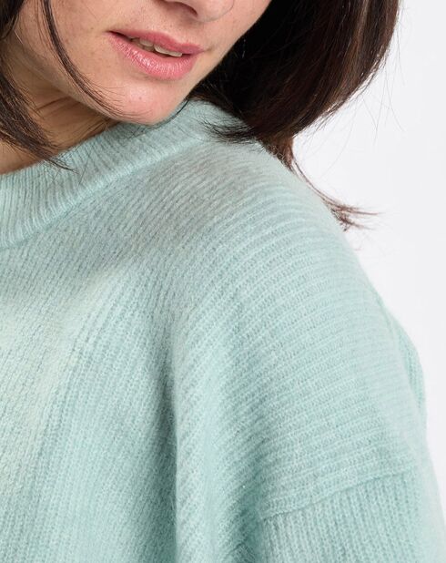 Pull en Laine mélangée & Alpaga bleu clair