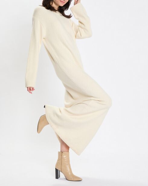 Robe en Laine mélangée maxi longue écru