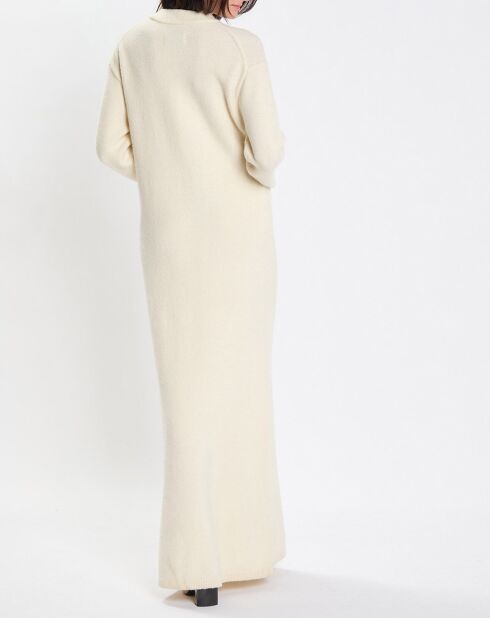 Robe en Laine mélangée maxi longue écru