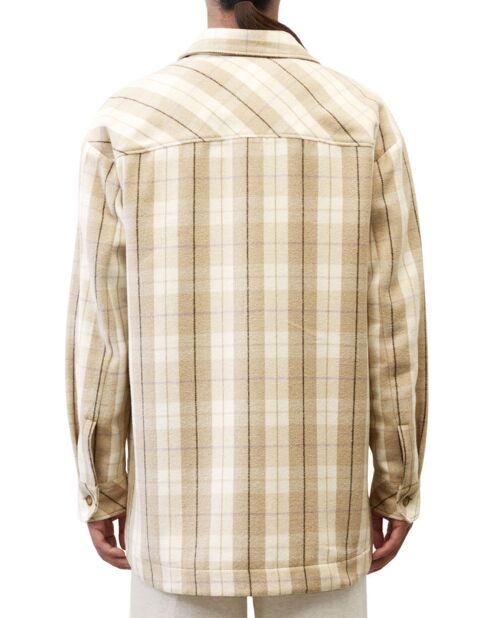Surchemise à carreaux beige